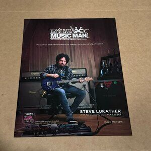 Steve Lukather - Ernie Ball / Music Man - Print Advertisement